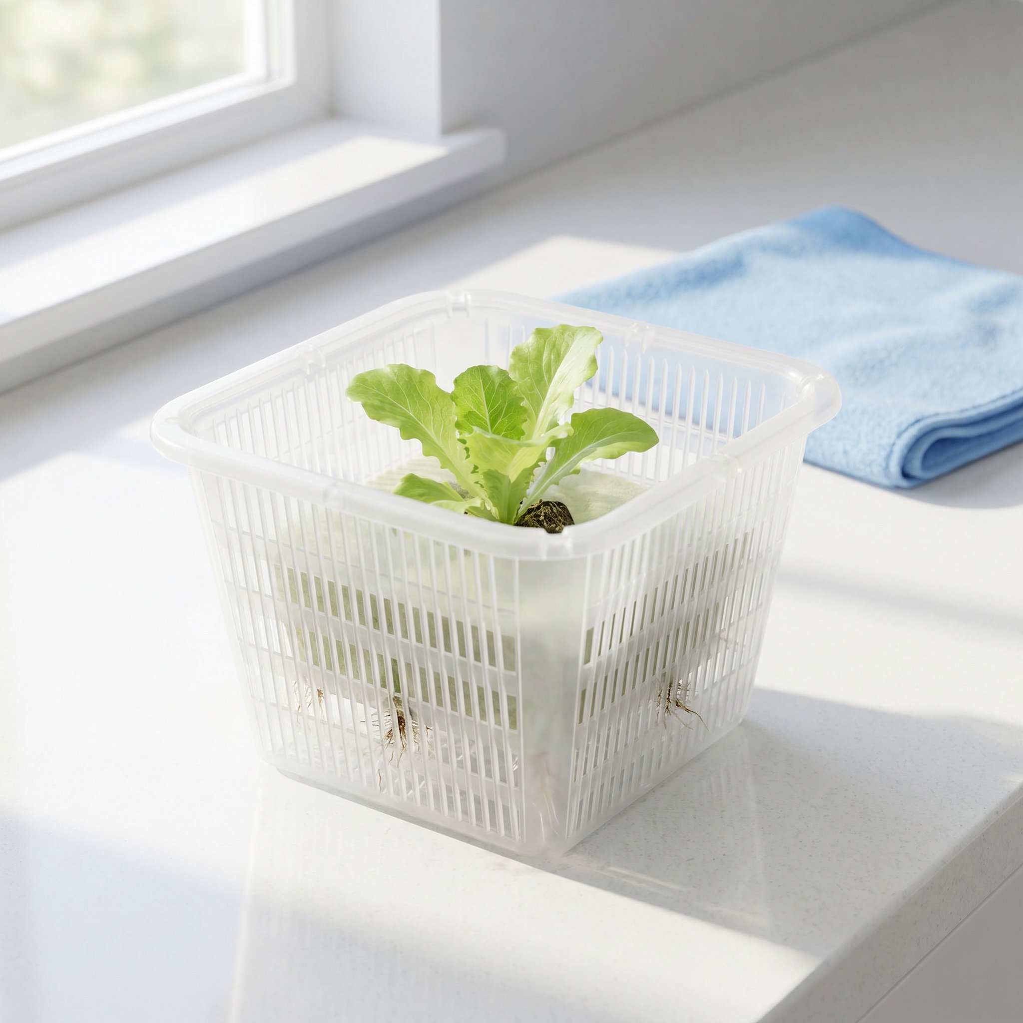 Plant Pot - 6 sztuk kwadratowych, siatkowych doniczek do