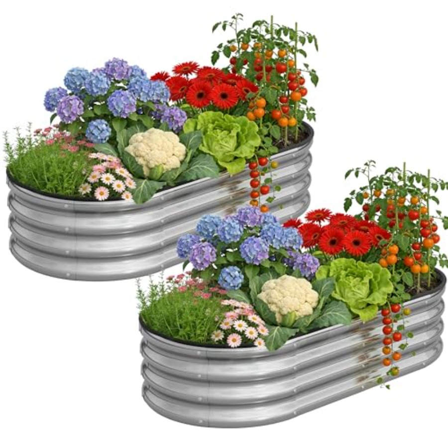 Owalna, duża, ocynkowana metal – Raised Garden Bed recenzja i cena