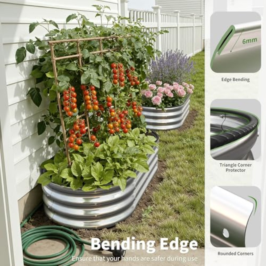 Owalna, duża, ocynkowana metal – Raised Garden Bed recenzja i cena